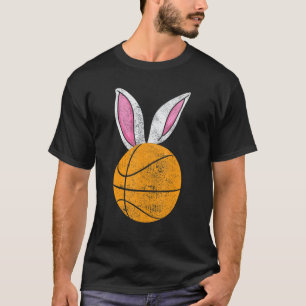 Camiseta Aro de Basquete Orelhas de Coelho Feliz Páscoa men