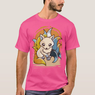 Camiseta Aroace Kitsune Sinalizador Asexual do Orgulho Arom