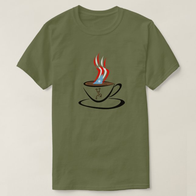 Camiseta Aroma a Porto Rico Coqui Café Mug Coqui (Frente do Design)