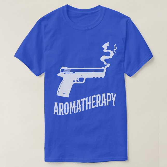 Camiseta AromaTherapia Funny Gun Owner (Frente do Design)