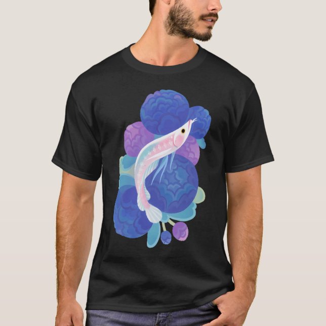 Camiseta Arowana e peônia (Frente)