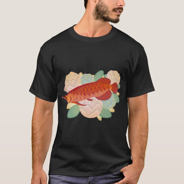 Camiseta Arowana e peônia 3 (Frente)