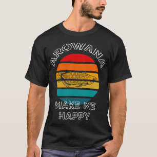 Camiseta Arowana Me Faz Feliz Pôr do Sol Retro
