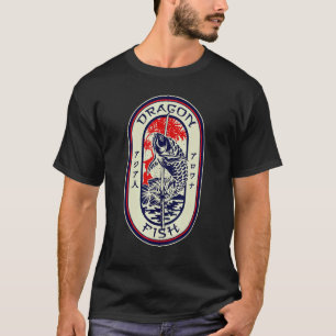 Camiseta Arowana Peixe Dragão Japonês Monstro Peixe Guardiã
