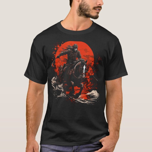 Camiseta Arquearia a Cavalo Yabusame Samurai Japão A (Frente)