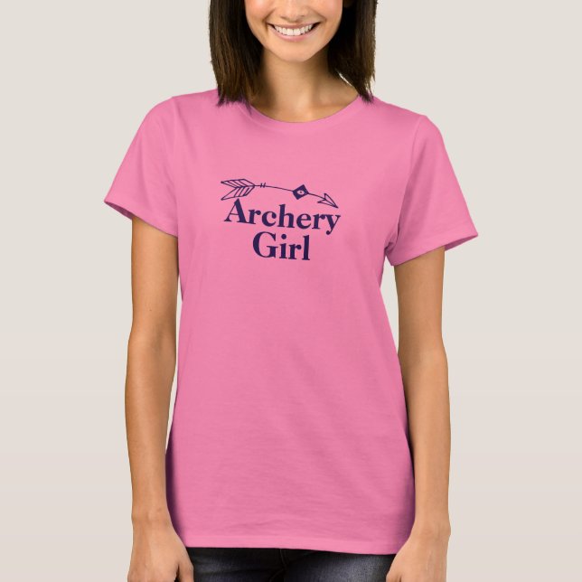 Camiseta Arqueira Rosa Archer Mulheres (Frente)