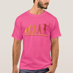 Camiseta Arqueiro Arco Engraçado Tiro Evolução da Arquearia