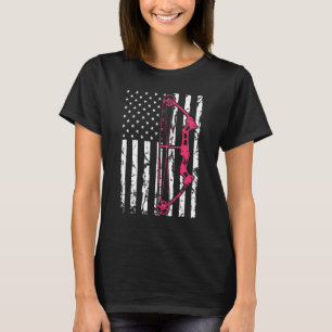 Camiseta Arqueiro de Arcos composto EUA, América Flag Bowhu