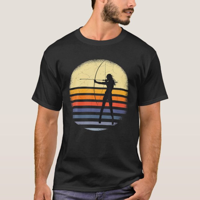 Camiseta Arqueiro de Arcos de Vintage com dificuldades (Frente)