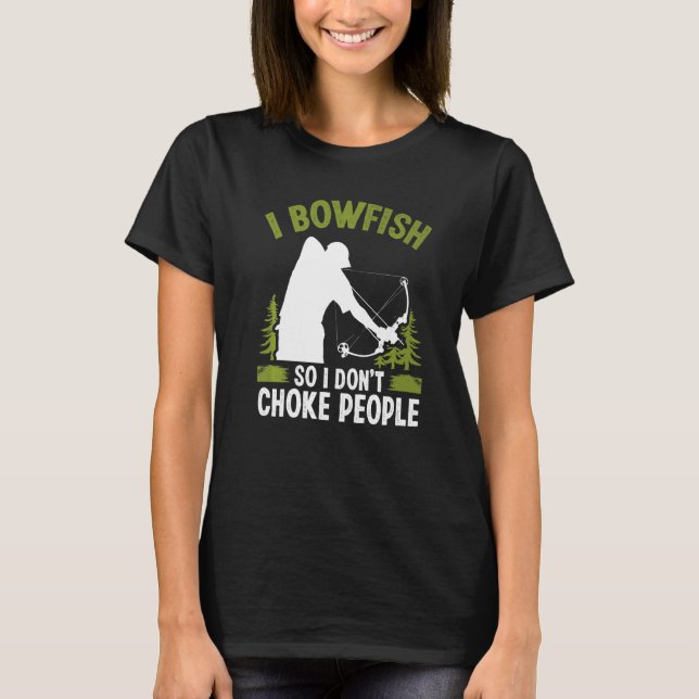 Camiseta Arqueiro de barco aéreo de pesca com arco Caçador  (Frente)