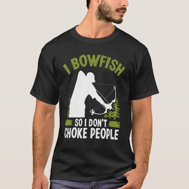 Camiseta Arqueiro de barco aéreo de pesca com arco Caçador  (Frente)