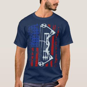 Camiseta Arqueiro Impressão Patriótico do American Flag Arc