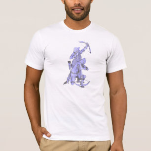 Camiseta Arqueiro medieval e Crossbowman - azul