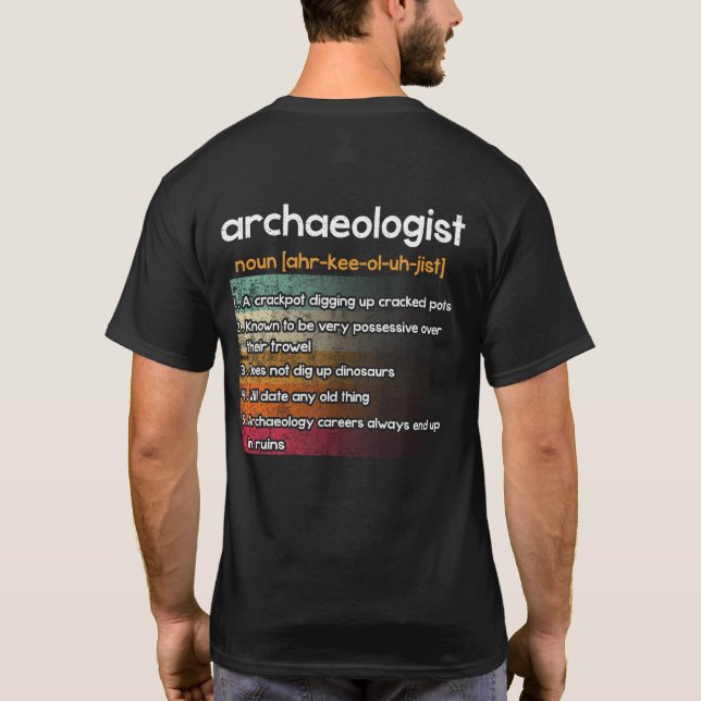Camiseta Arqueologia Arqueologista Definição (Verso)