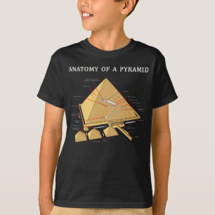 Camiseta Arqueologia egípcia antiga da anatomia da pirâmi