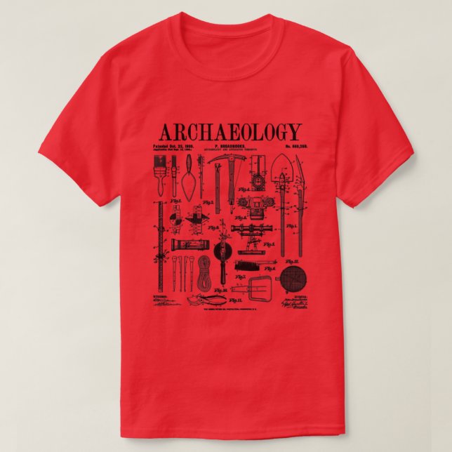 Camiseta Arqueologista Arqueologia Estudante Kit de Campo V (Frente do Design)