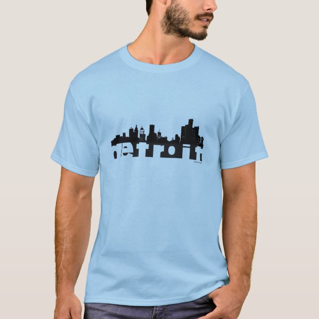 Camiseta Arquitectura da cidade de Detroit (Frente)