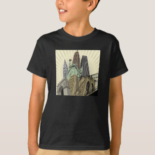 Camiseta Arquitectura da cidade estilizado super NYC