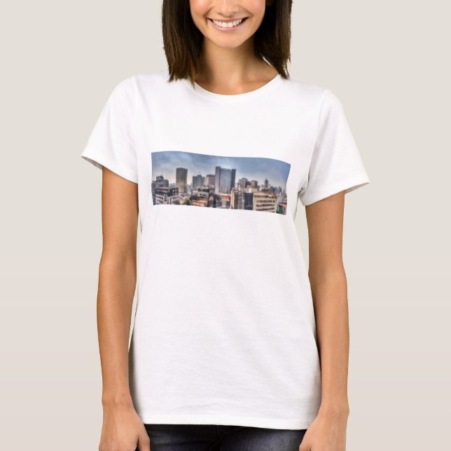 Camiseta Arquitectura da cidade panorâmico de Cidade do (Frente)
