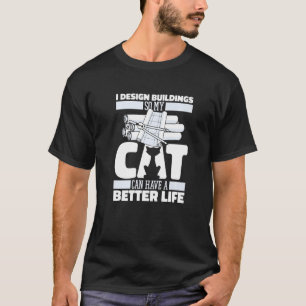 Camiseta Arquiteto Construções de Gatos Civis Arquitetura d