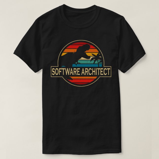 Camiseta Arquiteto de software Dinossauro (Frente do Design)