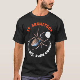 Camiseta Arquiteto de TI Humor Técnico Aranha Modular