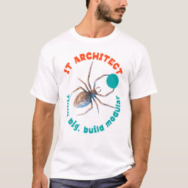 Camiseta Arquiteto de TI Humor Técnico Aranha Modular