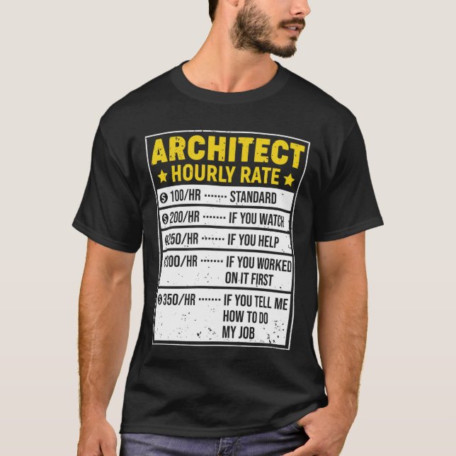 Camiseta Arquiteto Engraçado, arquiteto dotado de presentes (Frente)