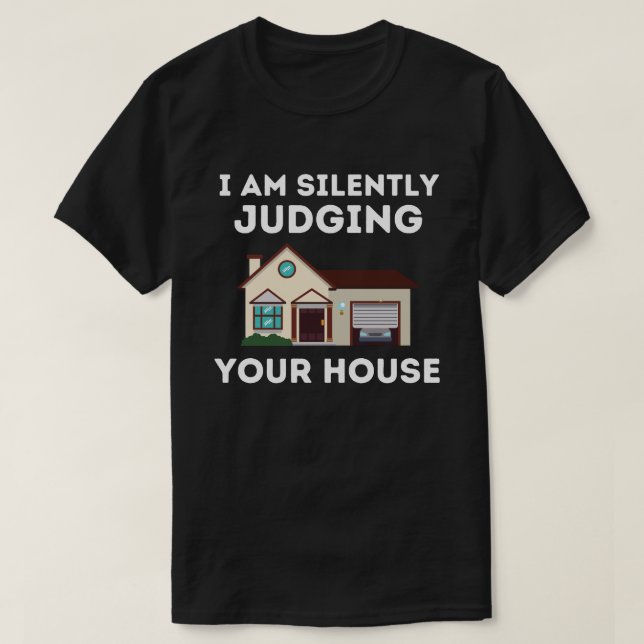 Camiseta Arquiteto Engraçado, estou silenciosamente julgand (Frente do Design)