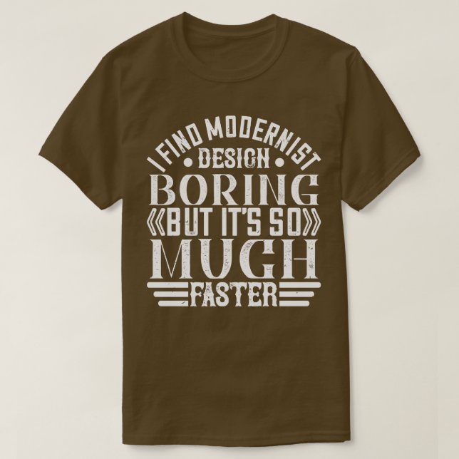 Camiseta Arquiteto Eu Entendo Design modernista entediante (Frente do Design)