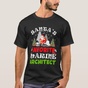 Camiseta Arquiteto Marinho Favorito Engraçado Natal