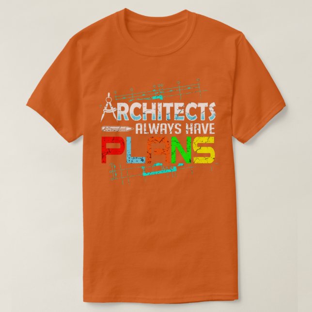 Camiseta Arquitetos sempre têm planos (Frente do Design)