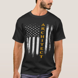 Camiseta Arquitetura da Bandeira Americana do Arquiteto Usa