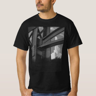 Camiseta Arquitetura de arranha-céu de construção de aço vi