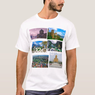 Camiseta Arquitetura de Tbilisi Kazbegi Borjomi Georgia