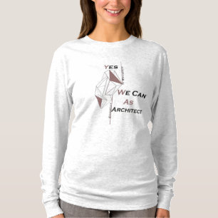 Camiseta arquitetura, design moderna, arte geométrica, pret