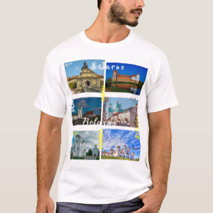 Camiseta Arquitetura do Castelo de Belarus Minsk Grodno Mir