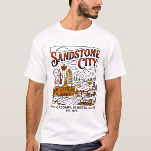 Camiseta Arquitetura e Paisagem de Calgary Alberta em Areni