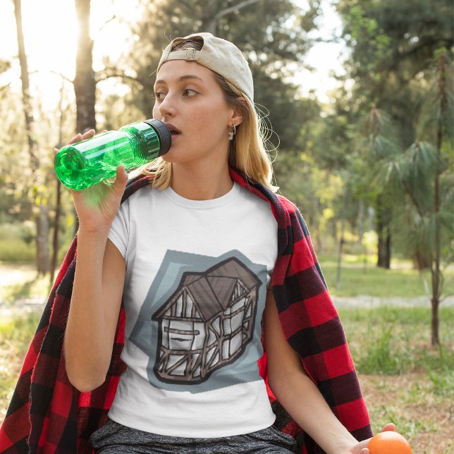 Camiseta Arquitetura Medieval do Quirky Tudor House (Criador carregado)