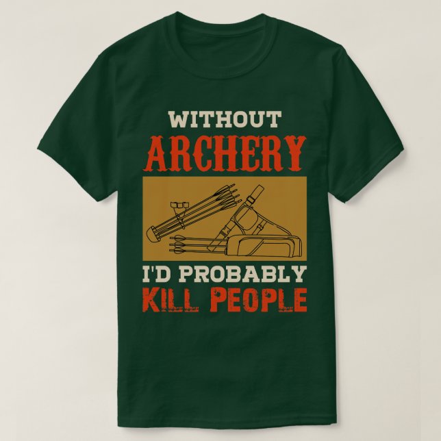 Camiseta Arquivamento de arco de Foco de Design e Arqueiro (Frente do Design)