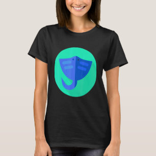 Camiseta Arraia Manta Raia Retro Vintage Oceano Água Anima