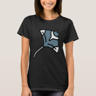 Camiseta Arraia Manta Raia Retro Vintage Oceano Água Anima