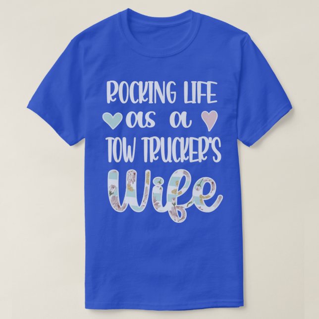 Camiseta Arrancando a vida como esposa de um pequeno caminh (Frente do Design)