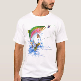 Camiseta Arrancando Arco Arco-Íris Escuro de Pesca