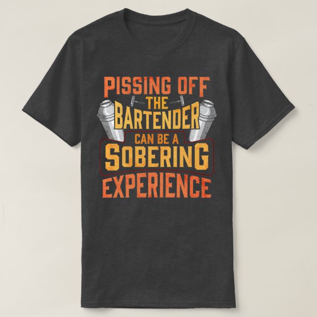 Camiseta Arrancar O Barman É Uma Experiência Sólida (Frente do Design)