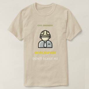 Camiseta Arranha-céus Não Me Assustam Engenheiro Civil Gráf