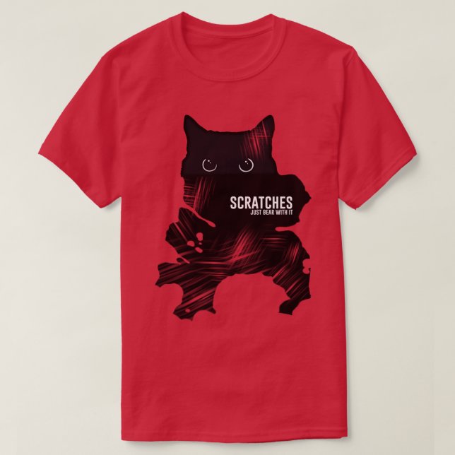 Camiseta Arranhões de Gatos (Frente do Design)