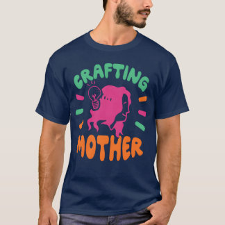 Camiseta Arranjando Artesanato Mãe Retro Hobbyista