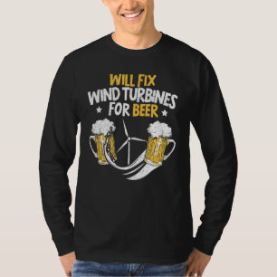 Camiseta Arranjará Turbinas Eólicas Para O Técnico De Turbi