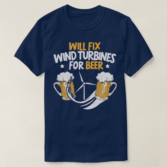 Camiseta Arranjará Turbinas Eólicas Para O Técnico De Turbi (Frente do Design)